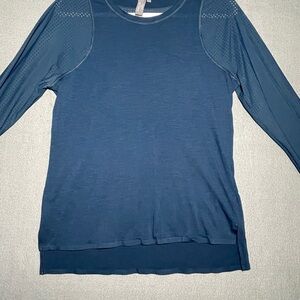 Sweaty Betty Womens Medium Blue Long Sleeve Athletic Top